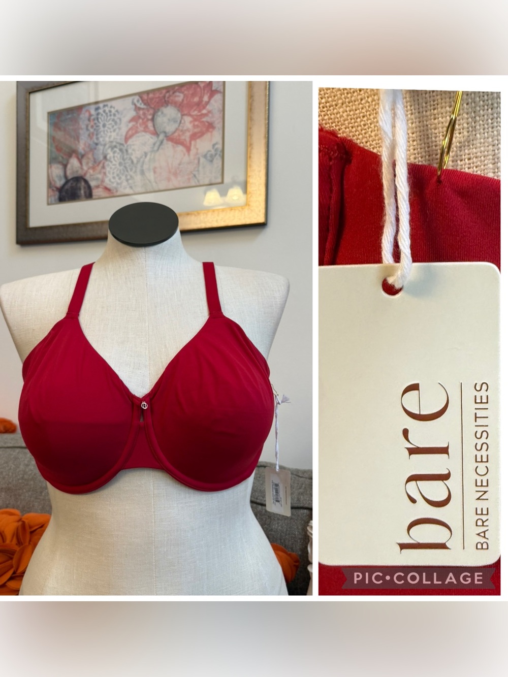 ❣️🆕Bare Necessities The Absolute Minimizer Bra in Jester Red❣️